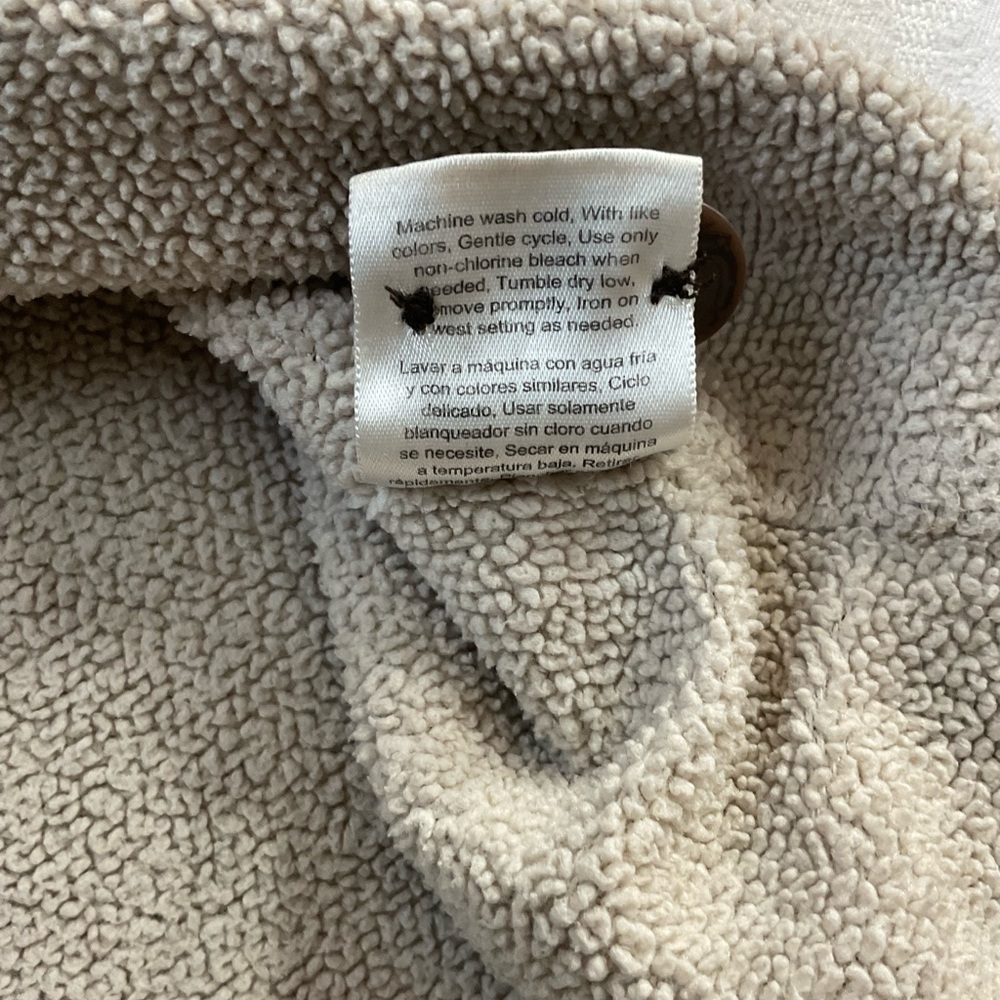 Levi’s Mens Size XL Khaki Fleece Sherpa Lined Button Down Shacket Vintage 2013 - Picture 12 of 15